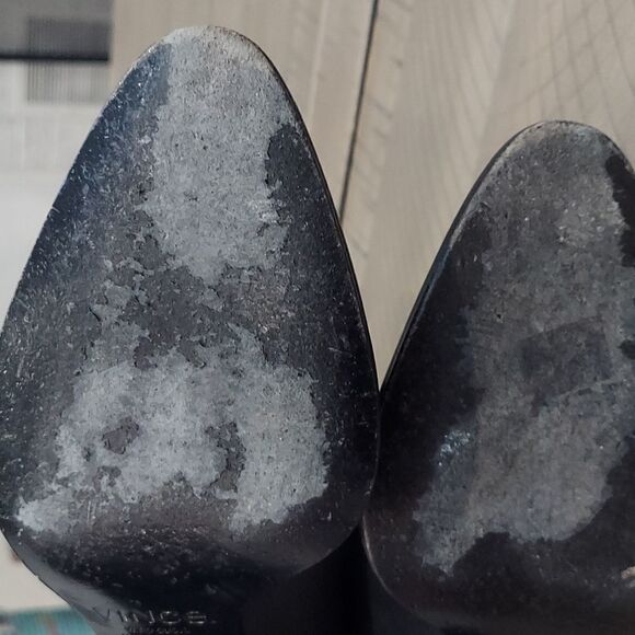 Vince Black Leather Chelsea Booties Sz 7.5 - Picture 10 of 13